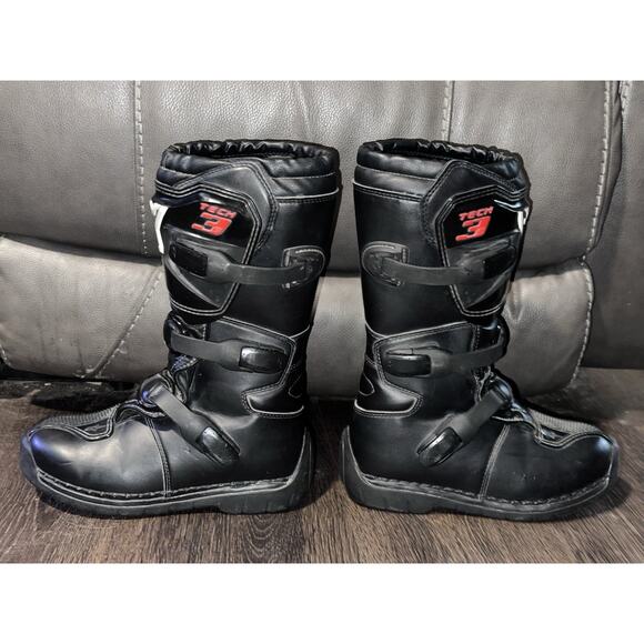 Alpinestars Youth Tech 3s Kids Motocross Dirt Bike Boots Kids Size 4 Black main image 8